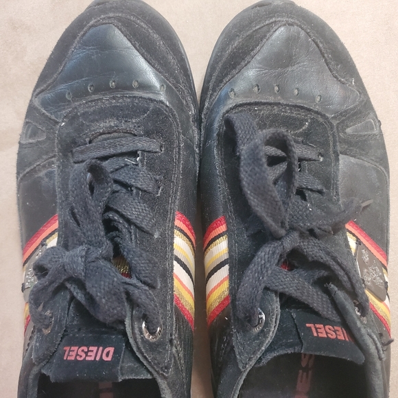 DIESEL sneakers black leather and rubber - Picture 9 of 12